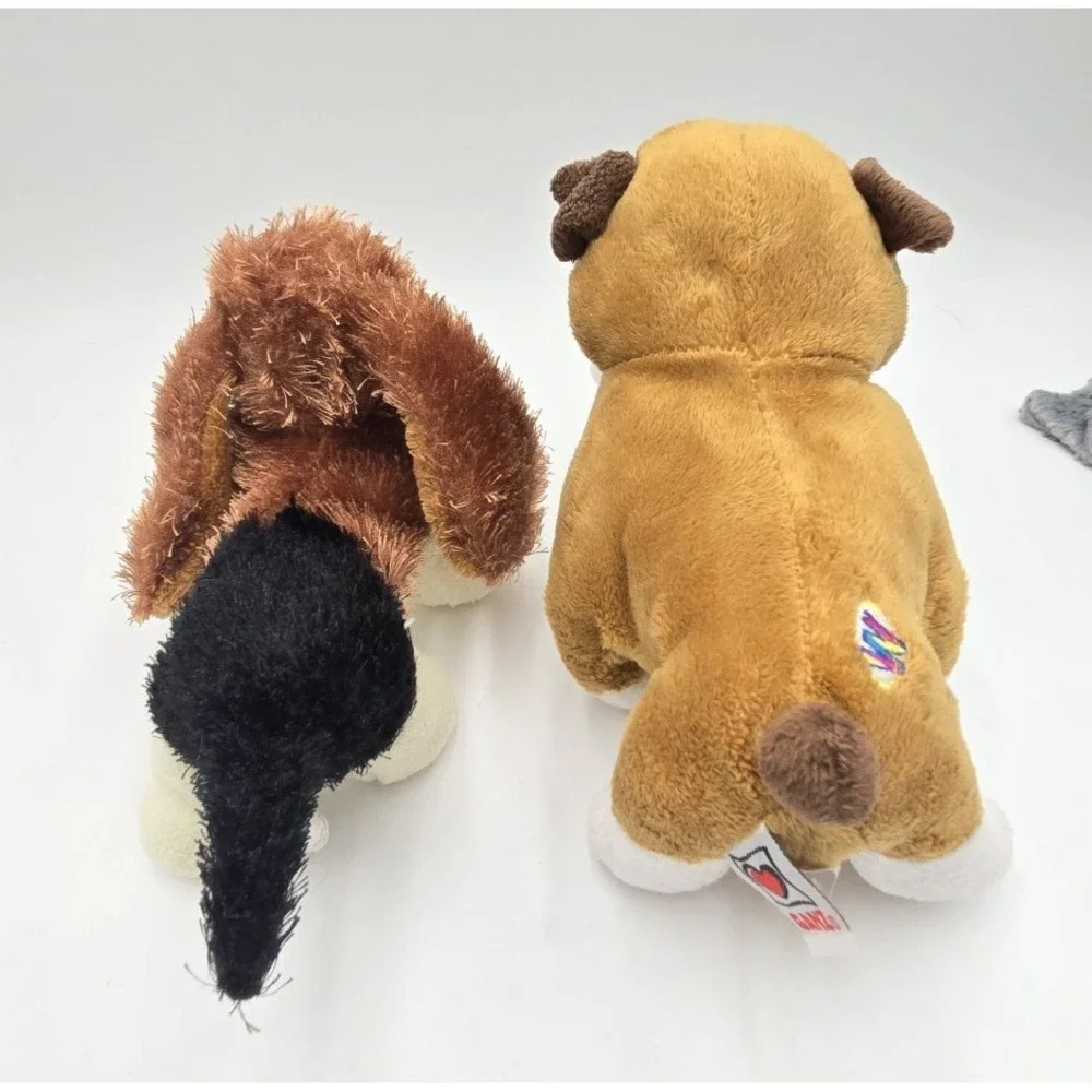 4 Ganz‎ Webkinz Plush No Codes Bulldog Hound Walrus Black Cat